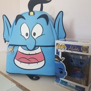 NWT Loungefly Genie MiniBackpack and Genie Pop!